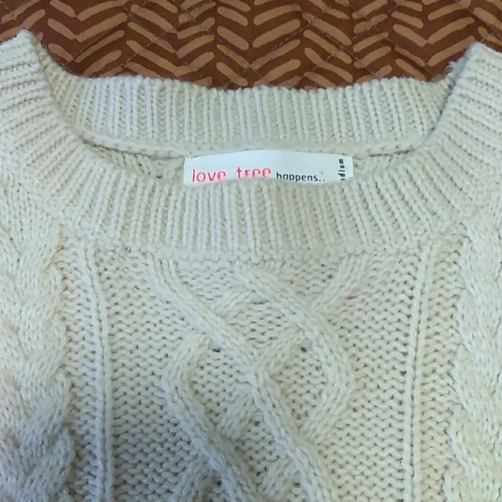 Cream Hi-Lo Sweater - Picture 2 of 6
